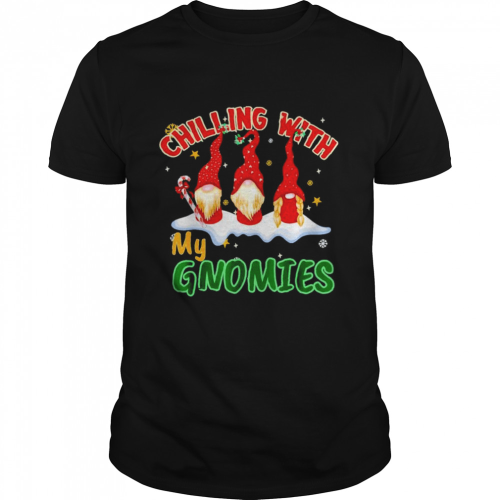 Chillin With My Gnomies Christmas Pamajas Family Xmas shirt