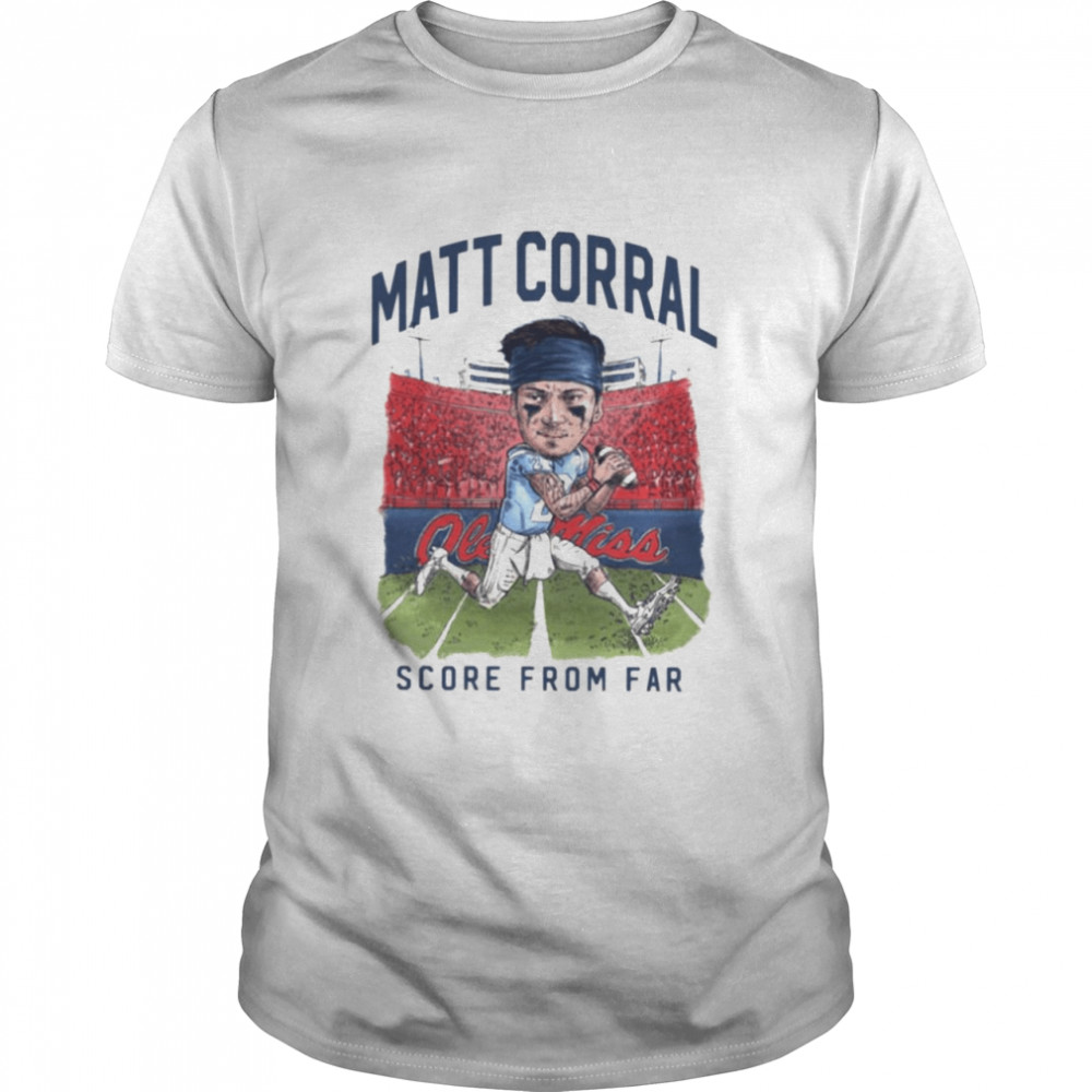 Matt Corral Ole Miss Score from far shirt