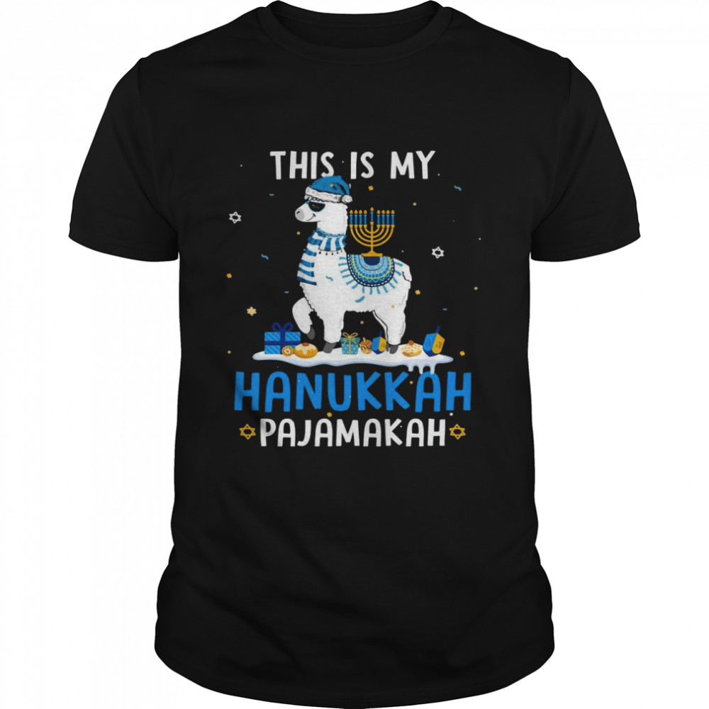 This is My Pajamakah  Llama Hanukkah Pajama  Classic Men's T-shirt