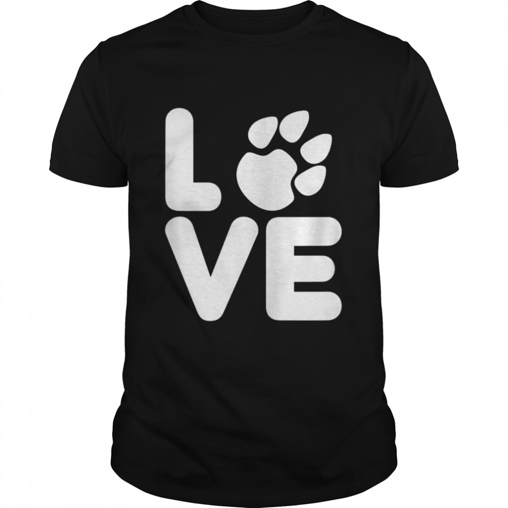 Love dog love dog paw dog love fur nose paw  Classic Men's T-shirt