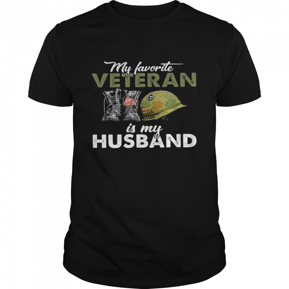 My Favorite Veteran Is My Husband  Classic Men's T-shirt