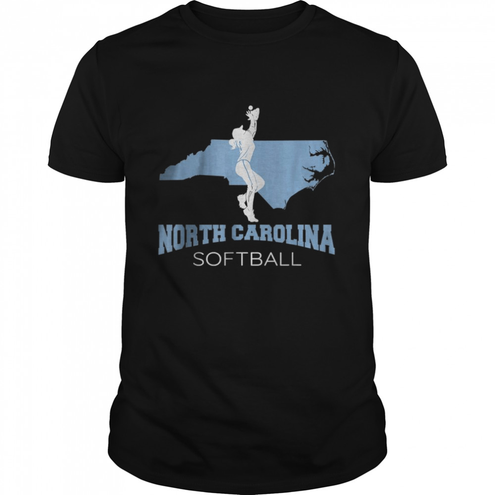 North Carolina Softball Girl The Tarheel State Pride NC Gift T- Classic Men's T-shirt