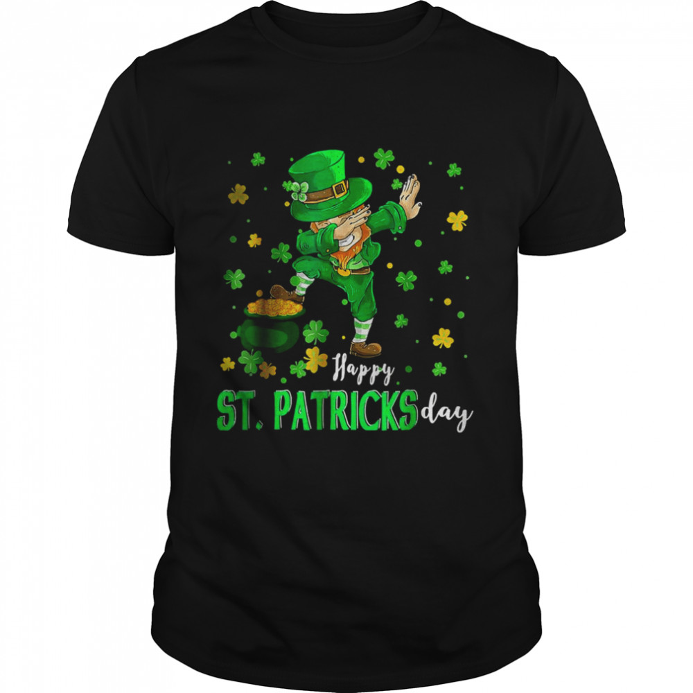 Happy St. Patrick Day Funny Dabbing Leprechaun Shamrock T- Classic Men's T-shirt
