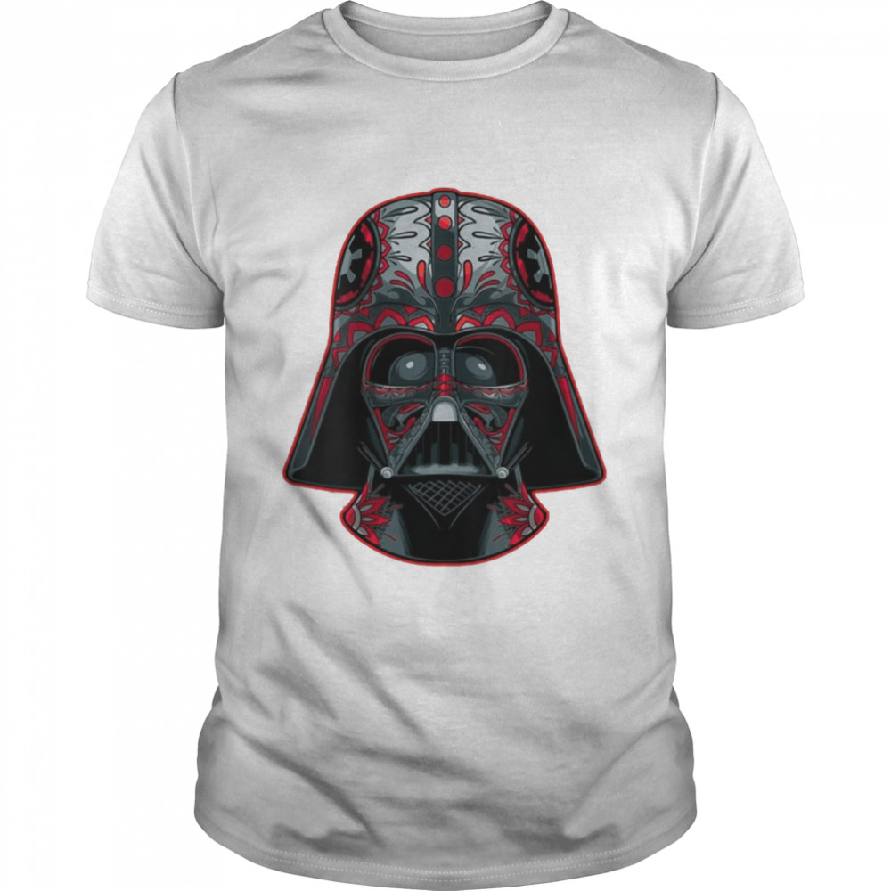 Star Wars Darth Vader Floral Helmet Portrait  Classic Men's T-shirt