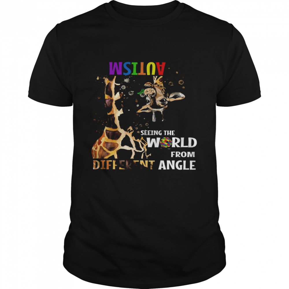 Giraffe Autism Seeing The World From Different Angle  Classic Men's T-shirt