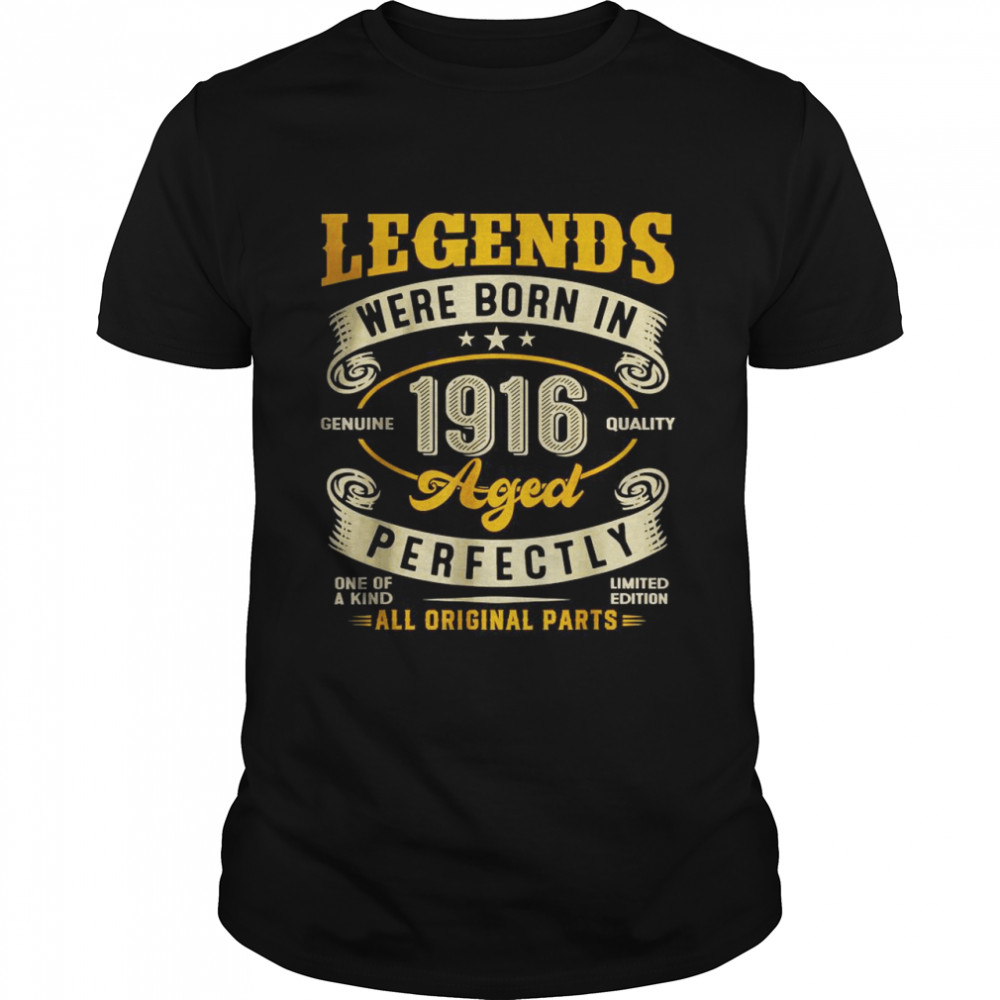 106th Birthday Vintage Legends Born In 1916 106 Years Old T- Classic Men's T-shirt