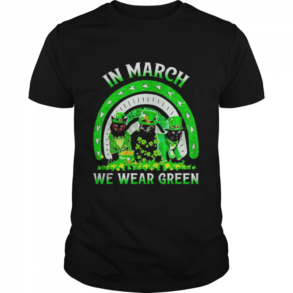 Cats St Patrick’s Day in March we wear green shirt Classic Men's T-shirt