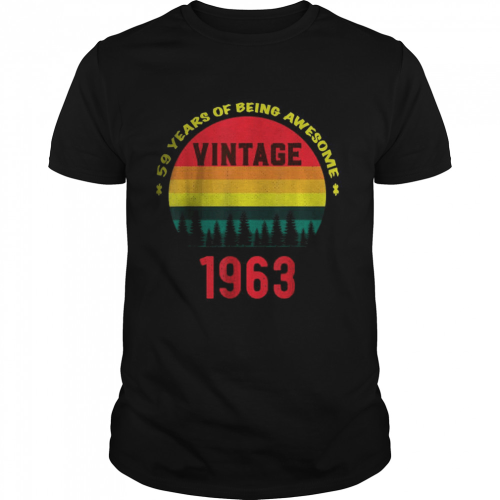 59 Years Of Being Awesome Vintage 1963  Classic Men's T-shirt