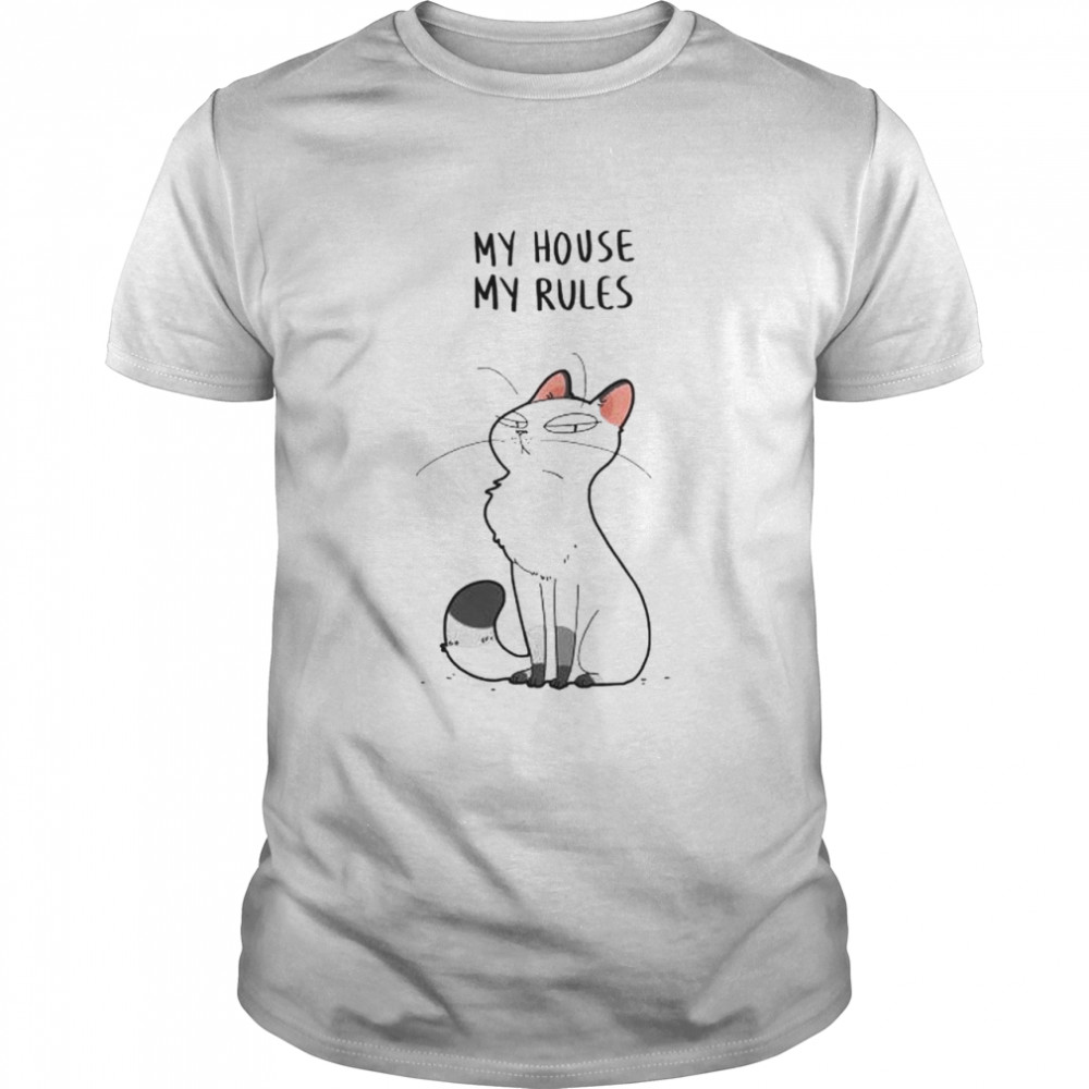 cat my house my rules shirt Classic Men's T-shirt
