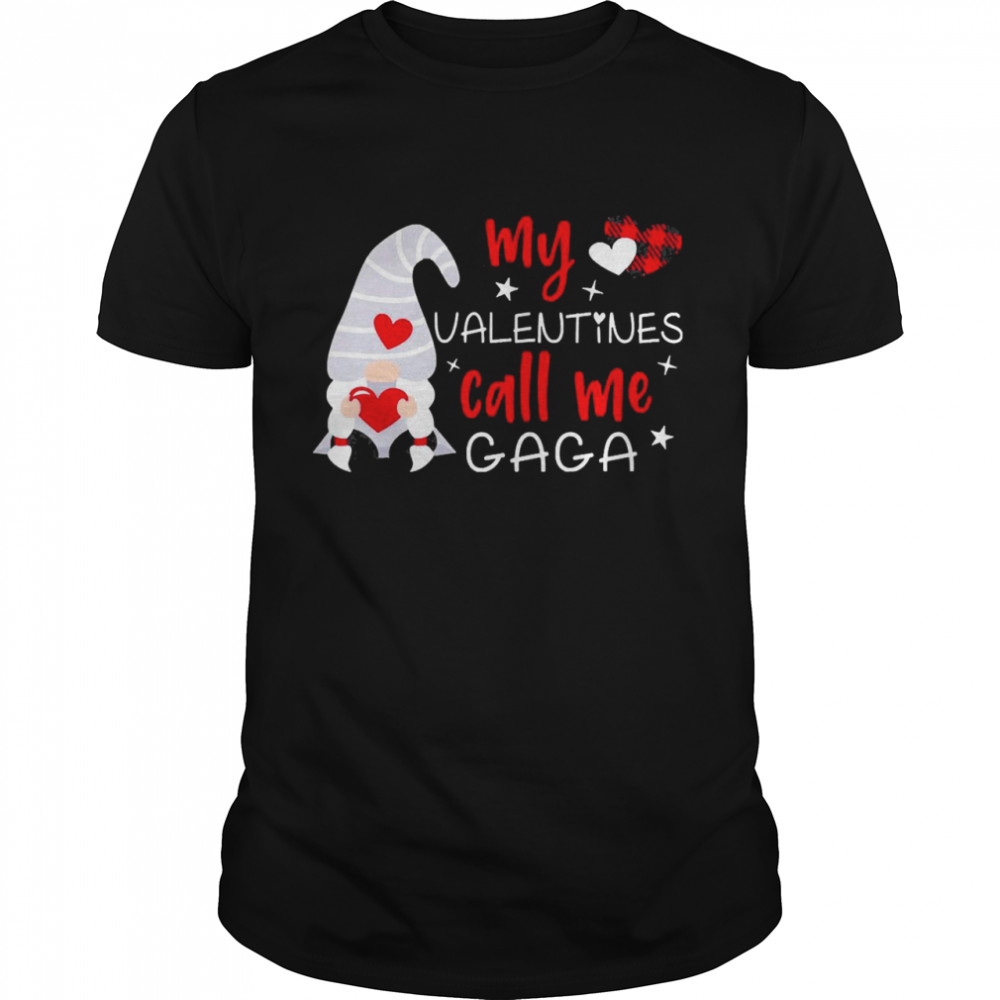 Gnome My Valentines Call Me Gaga  Classic Men's T-shirt