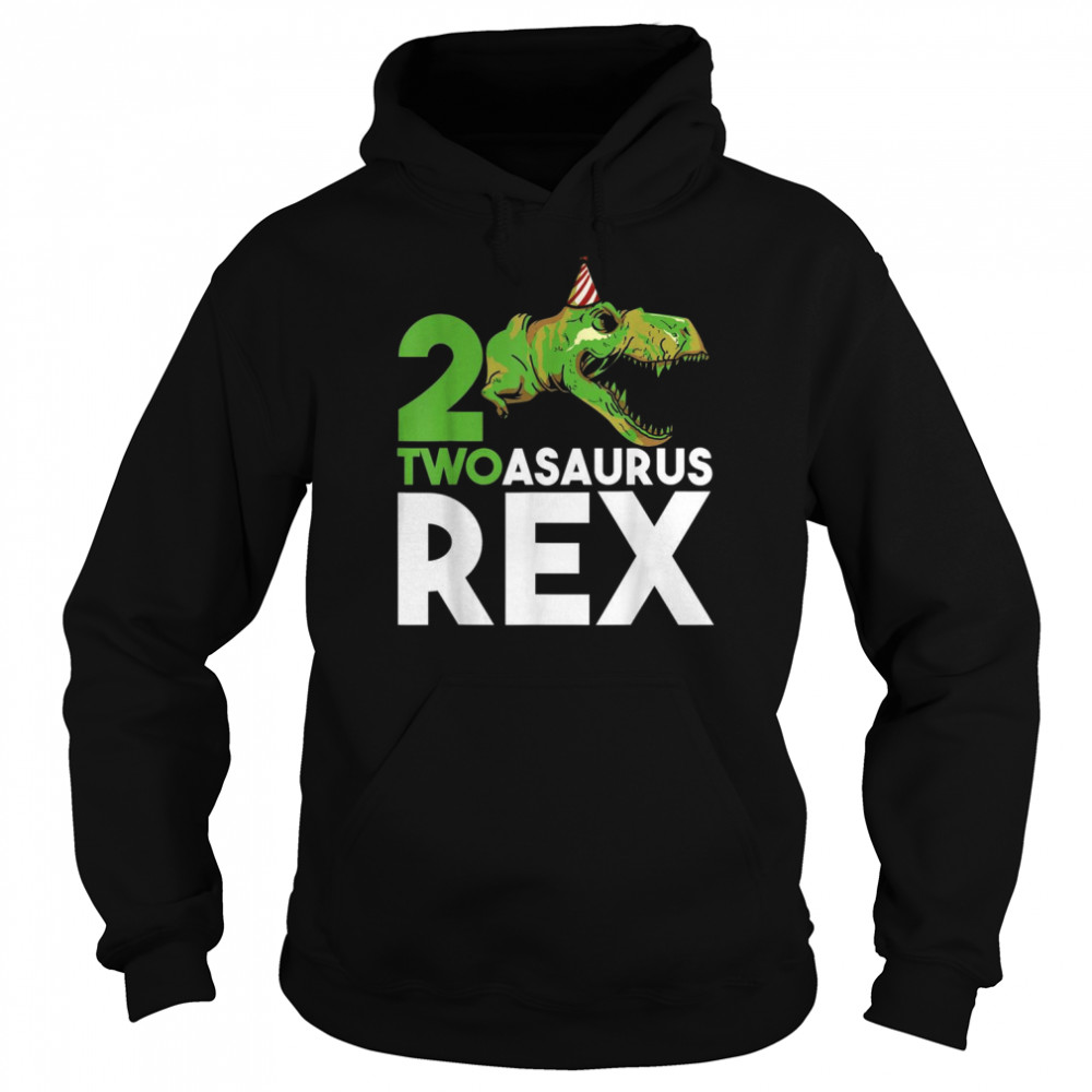 Twoasaurus Old Rex Ein Jahr alt 2 Geburtstag  Unisex Hoodie