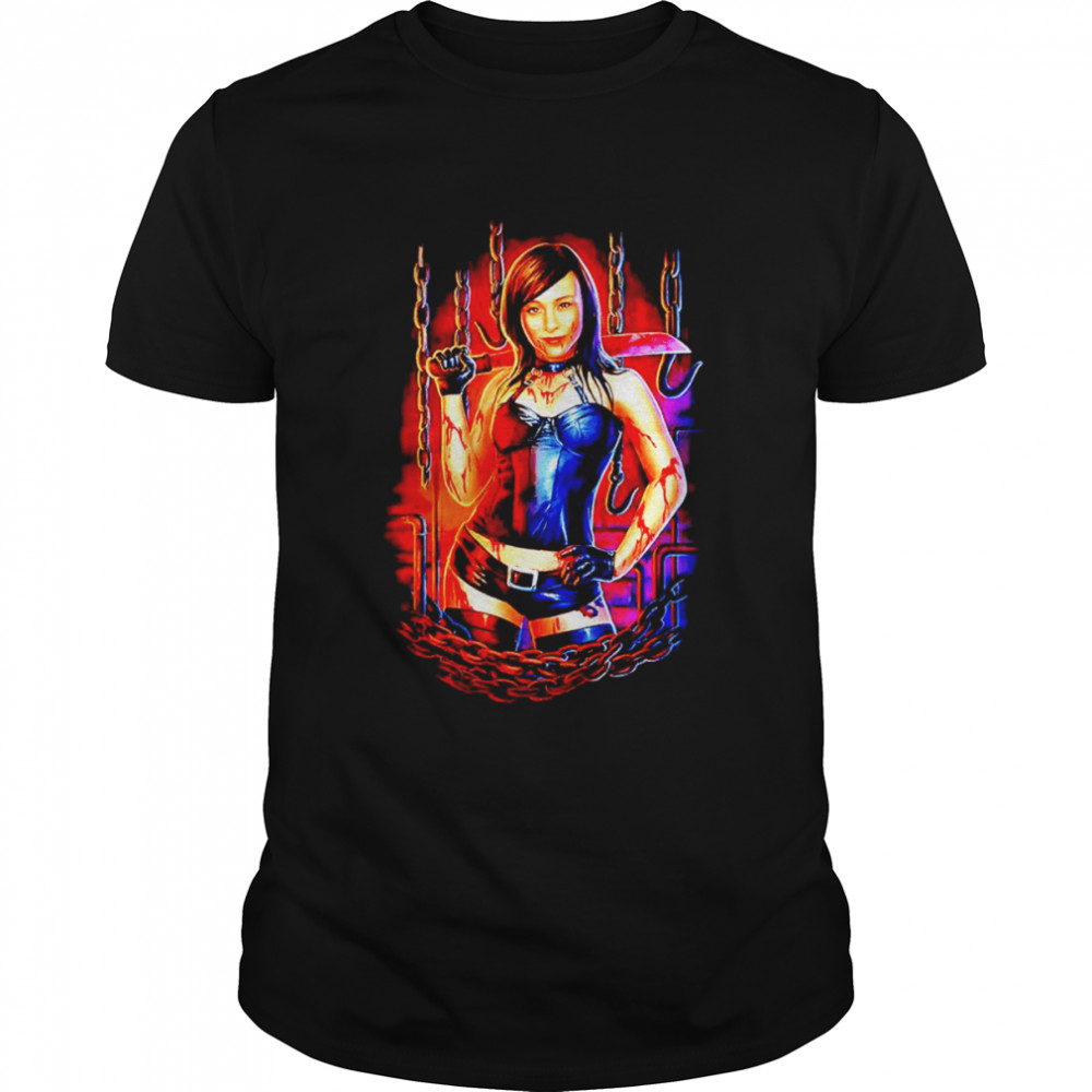 Danielle Harris Leather And Chains  Classic Men's T-shirt