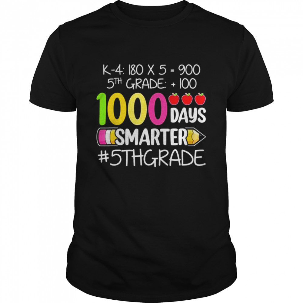 1000 Days Smarter Fifth 5th Grade Teacher Student School shirt Classic Men's T-shirt