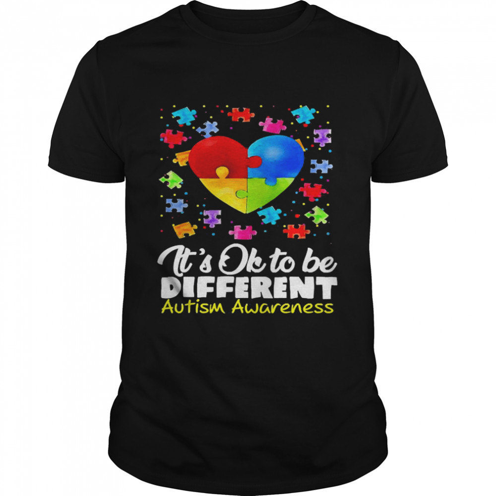 Autism Awareness Valentines Day It’s Okay To Be Different Shirt