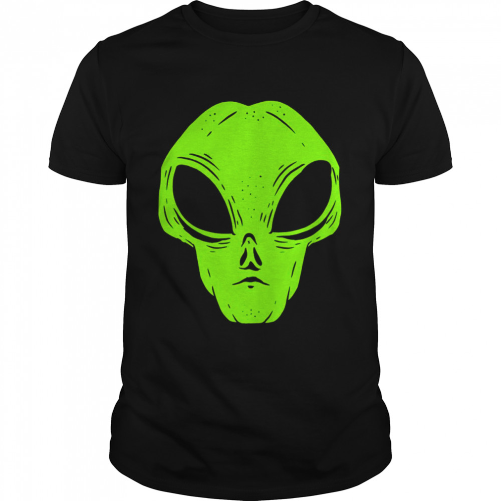 Alien Face For UFO Believer Sci Fi Martian  Classic Men's T-shirt