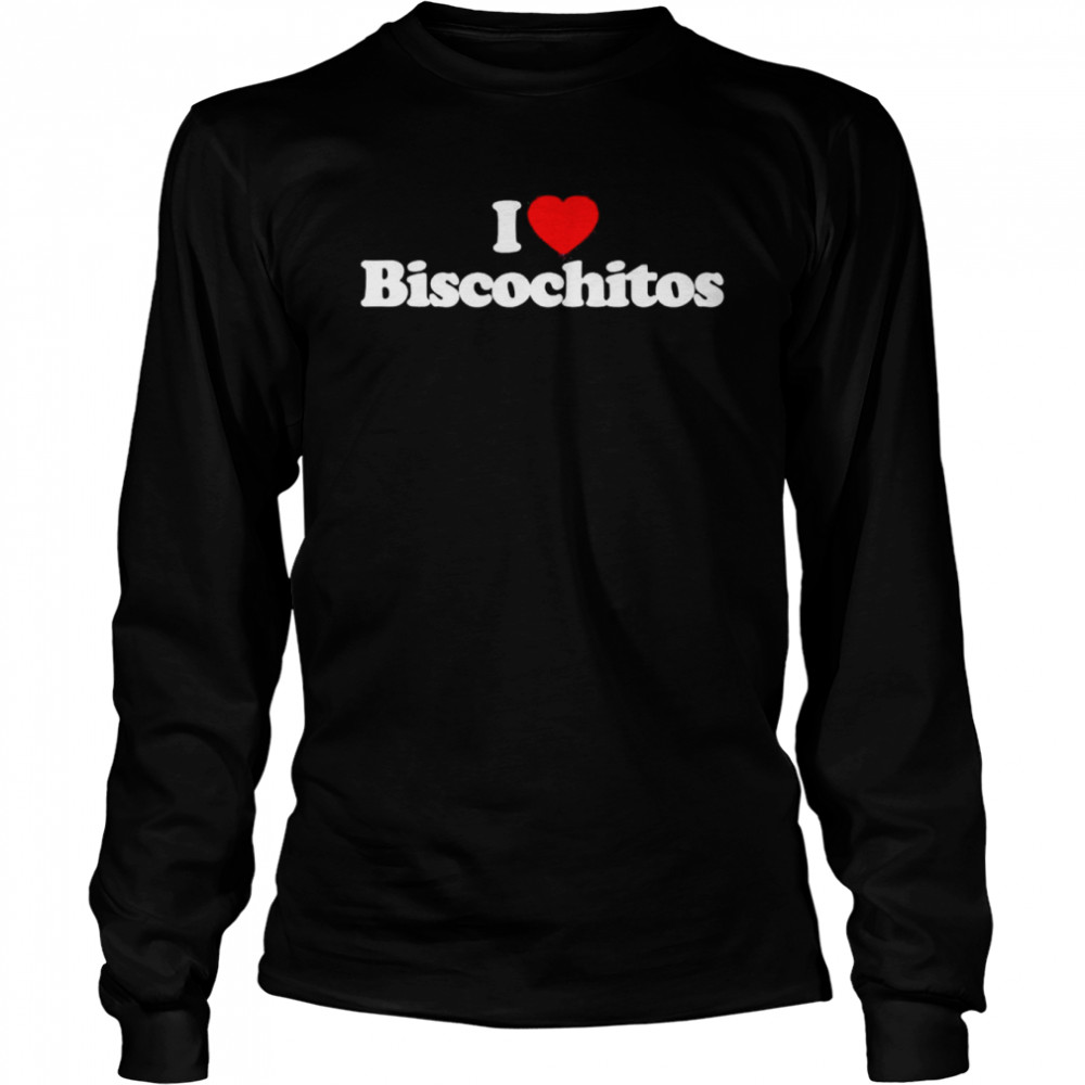 I Love Biscochitos Heart shirt Long Sleeved T-shirt
