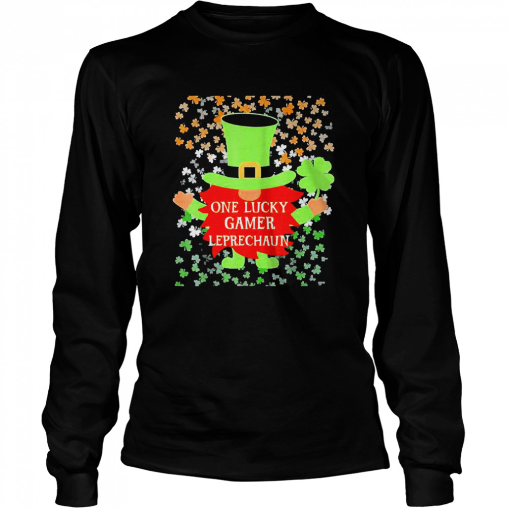 Gamer St Patrick’s Day Lucky Gnome Family Matching  Long Sleeved T-shirt