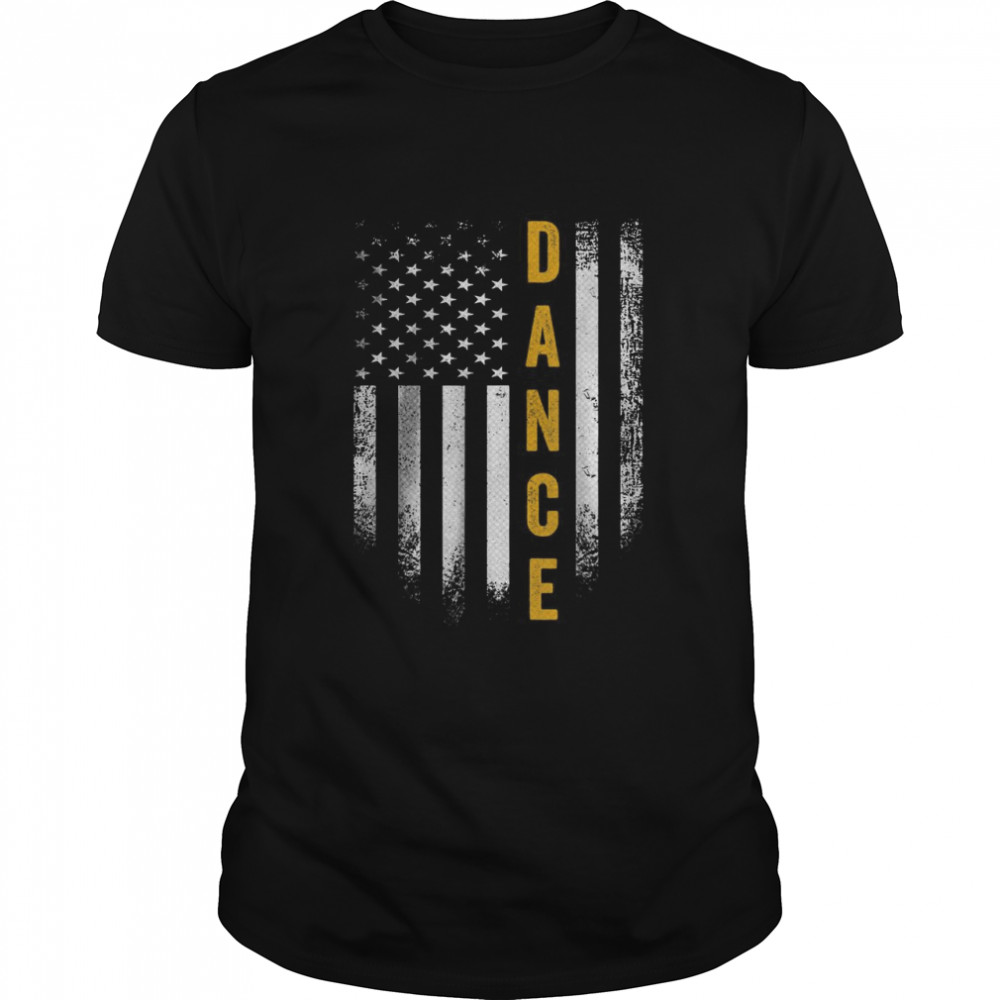Vintage USA American Flag Dance Dancer Dancing Lover T-Shirt