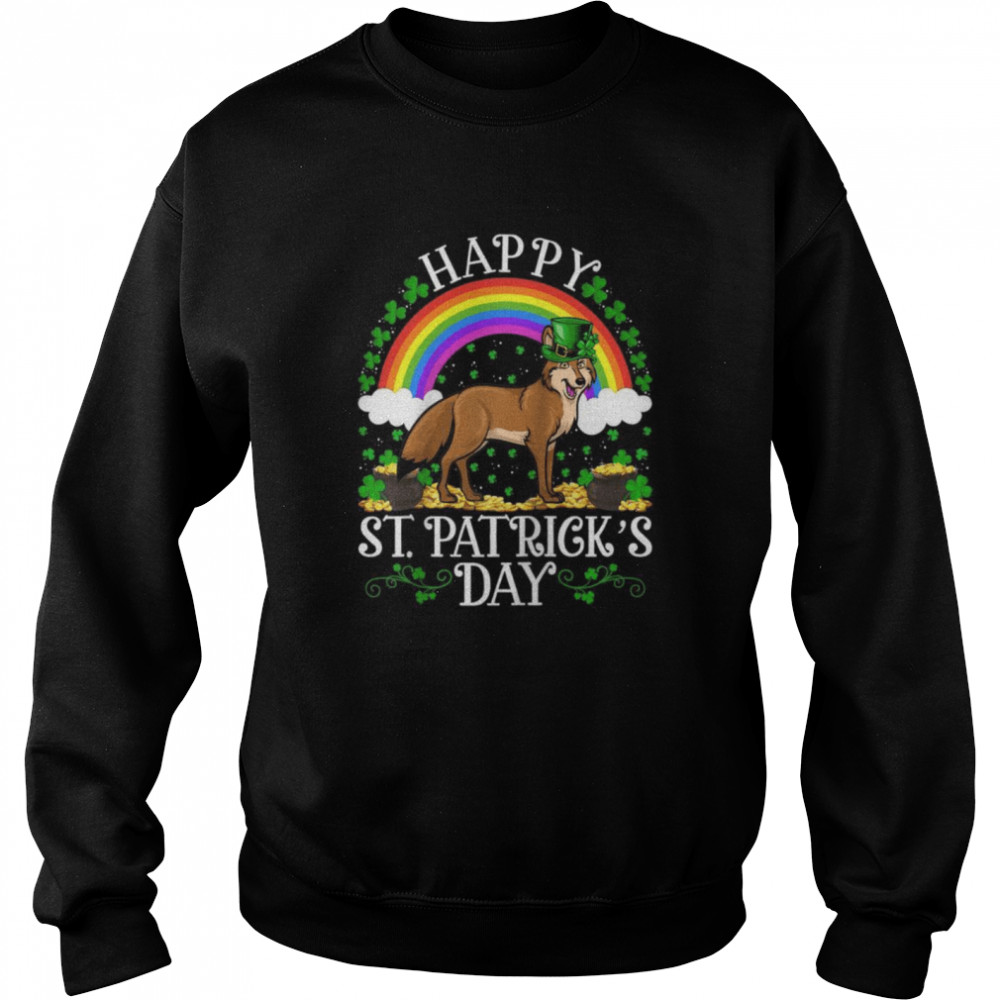 Coyote Rainbow Vintage Coyote St Patrick’s Day  Unisex Sweatshirt