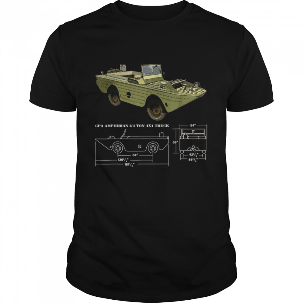 GPA Amphibian 14 ton 4×4 WW2 American Amphibious Truck  Classic Men's T-shirt