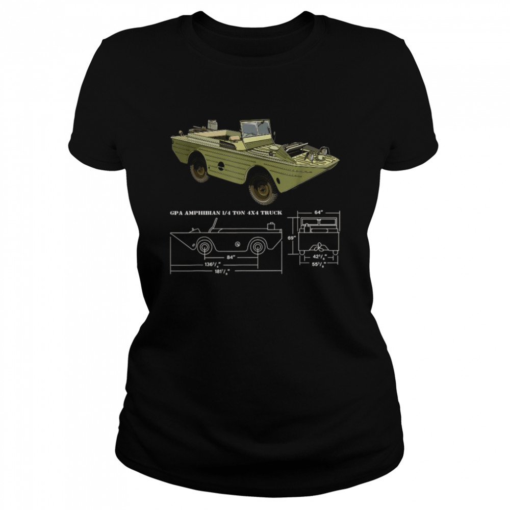 GPA Amphibian 14 ton 4×4 WW2 American Amphibious Truck  Classic Women's T-shirt