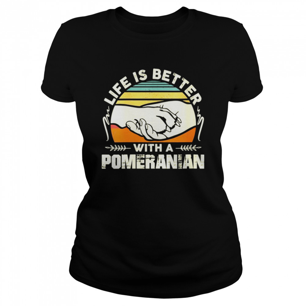 Pomeranian  Dog Mom Dog  Classic Women's T-shirt