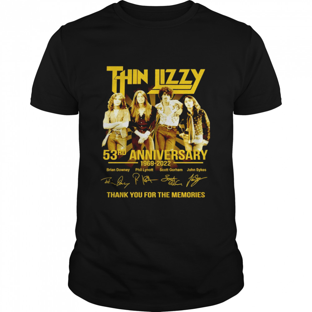 Thin Lizzy 53rd Anniversary 1969-2022 Thank You For The Memories Shirt