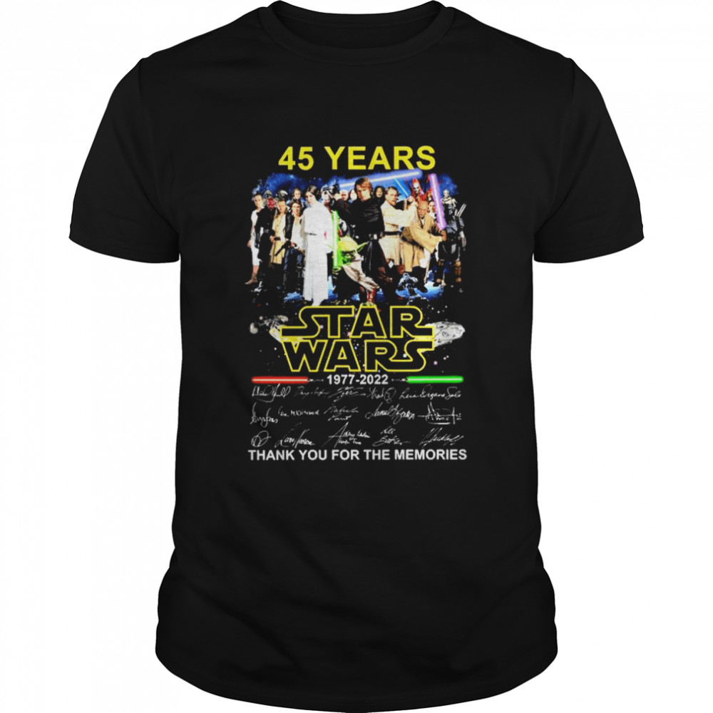 45 Years Star Wars 1977 – 2022 Signatures Thank You For The Memories shirt