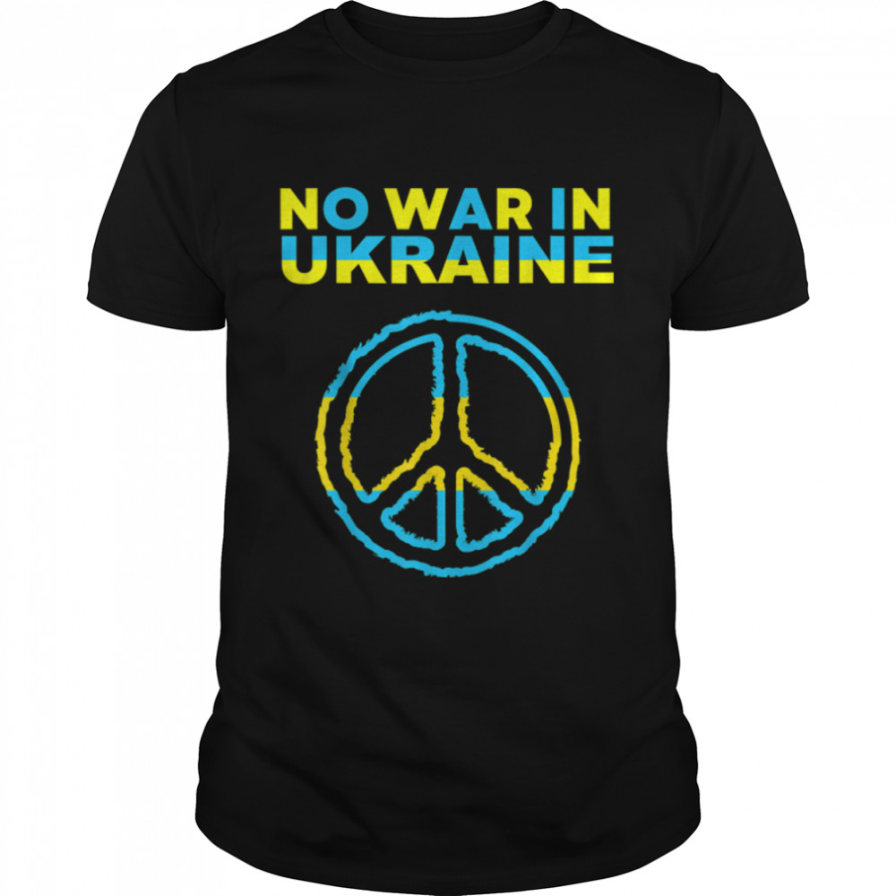 No War In Ukraine Support American Ukrainian Flag T- B09TPKV3HN Classic Men's T-shirt