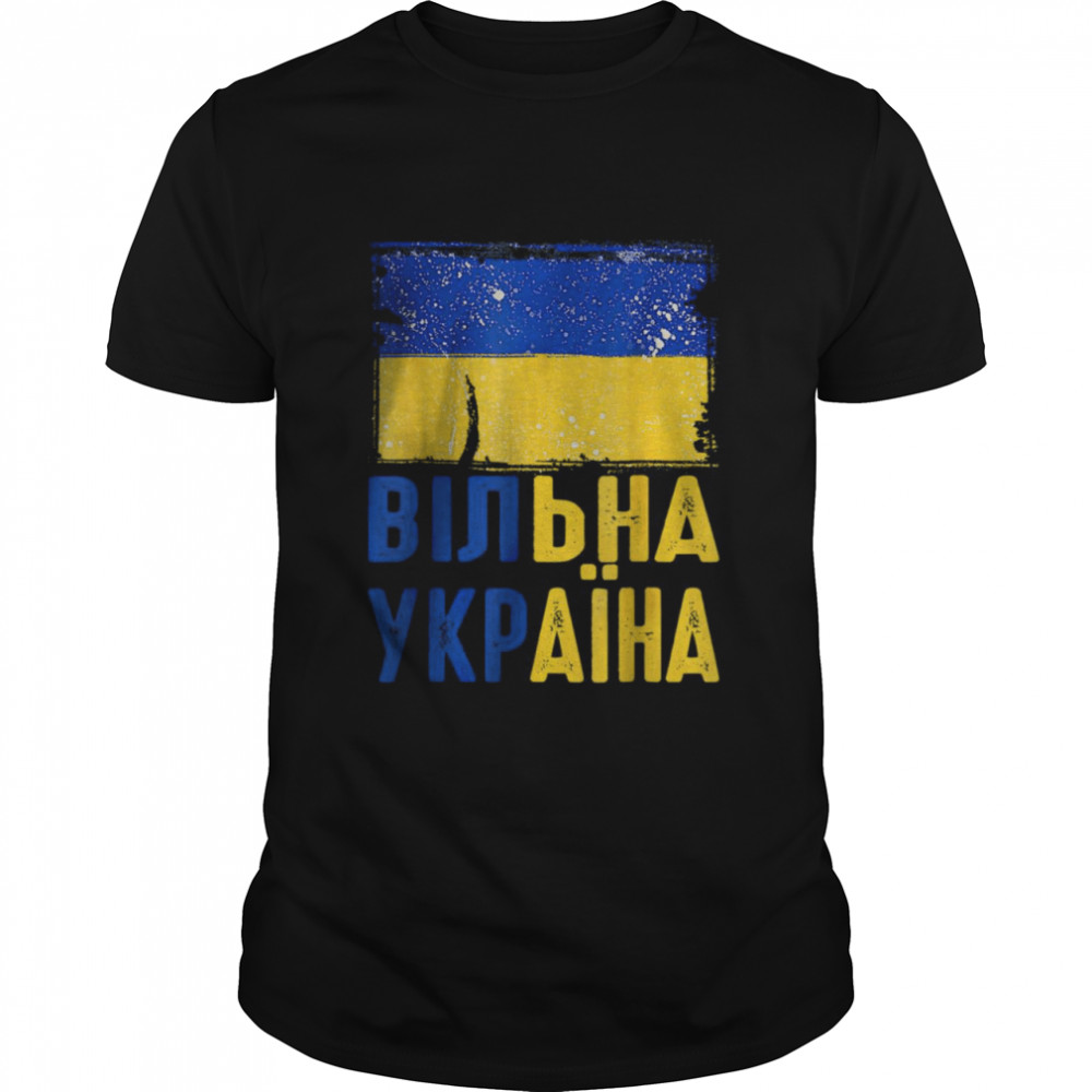 Free Ukraine Stand With Ukraine Pray For Ukraine Love Tee T-Shirt