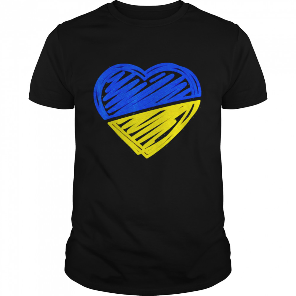 Ukraine Flag Ukrainian Heart Love Ukraine Shirt