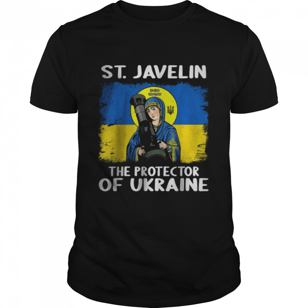 St. Javelin The Protector Of Ukraine Vintage Retro T- Classic Men's T-shirt