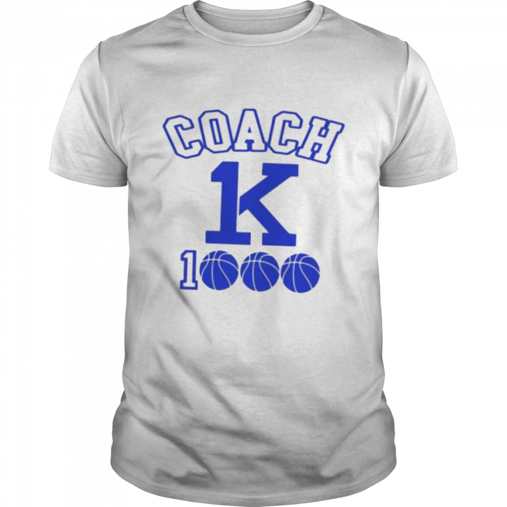 Coach k 1000 wins basketball shirt