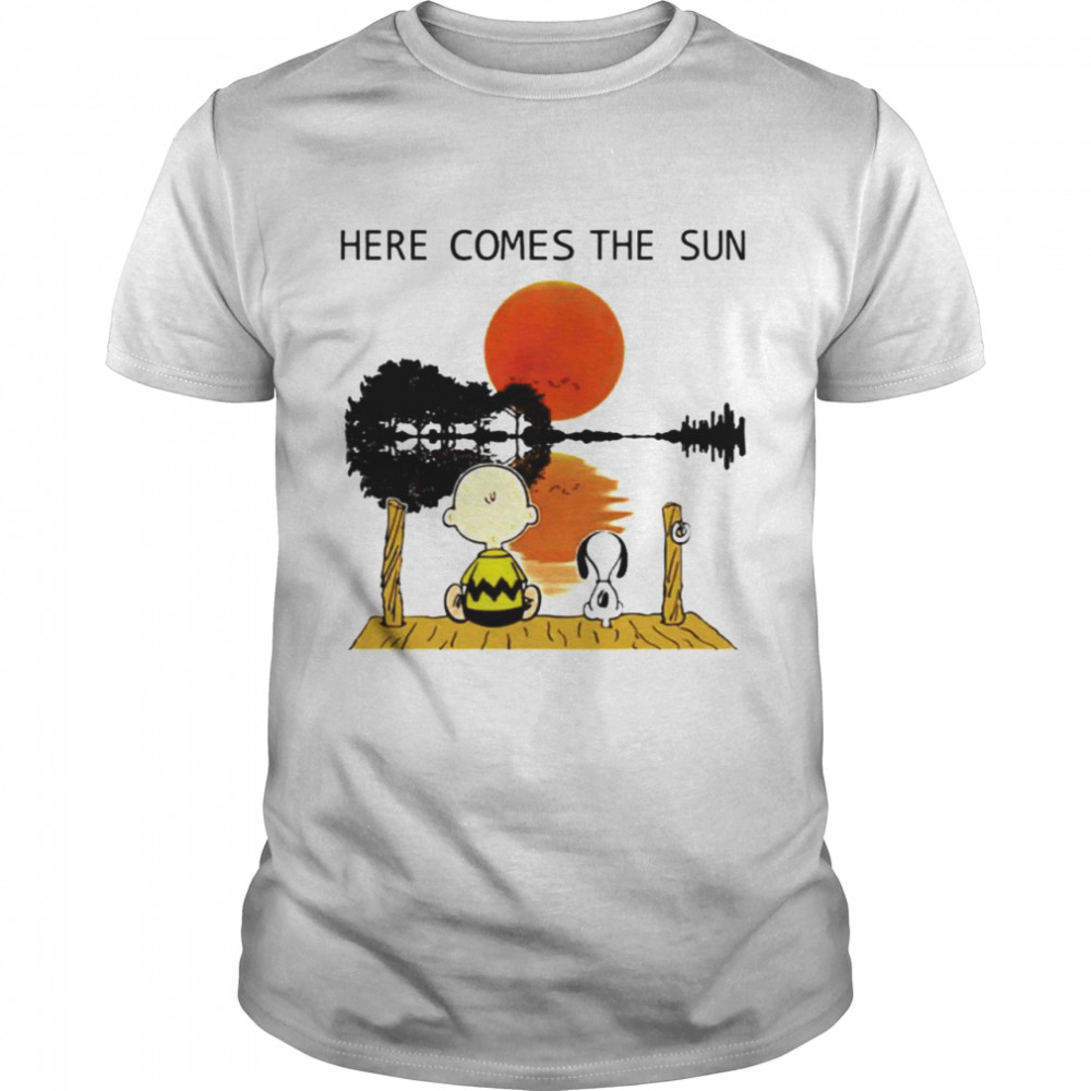 Snoopy Charlie Brown here comes the sun shirt