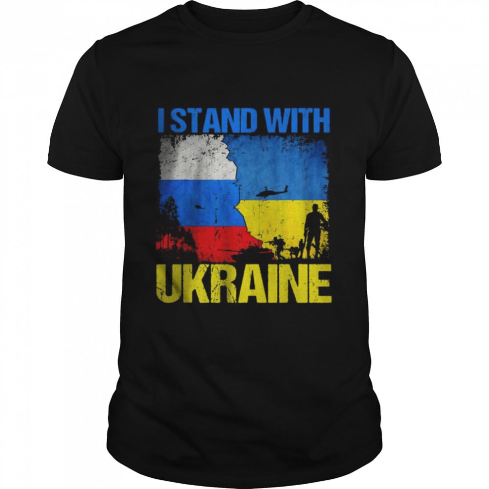 Soldier Flag Support I Stand With Ukraine Russian Ukrainian T-Shirt
