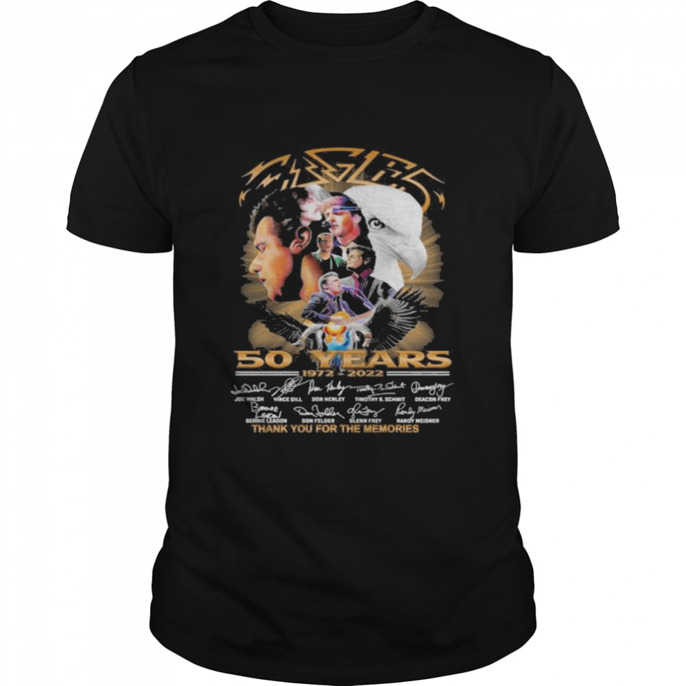 The eagles 50 years 1972 2022 thank you for the memories shirt