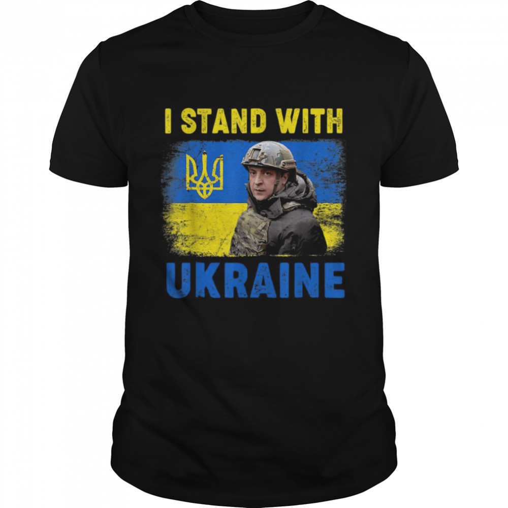 Volodymyr Zelensky I Stand With Ukraine Ukrainian Flag Shirt