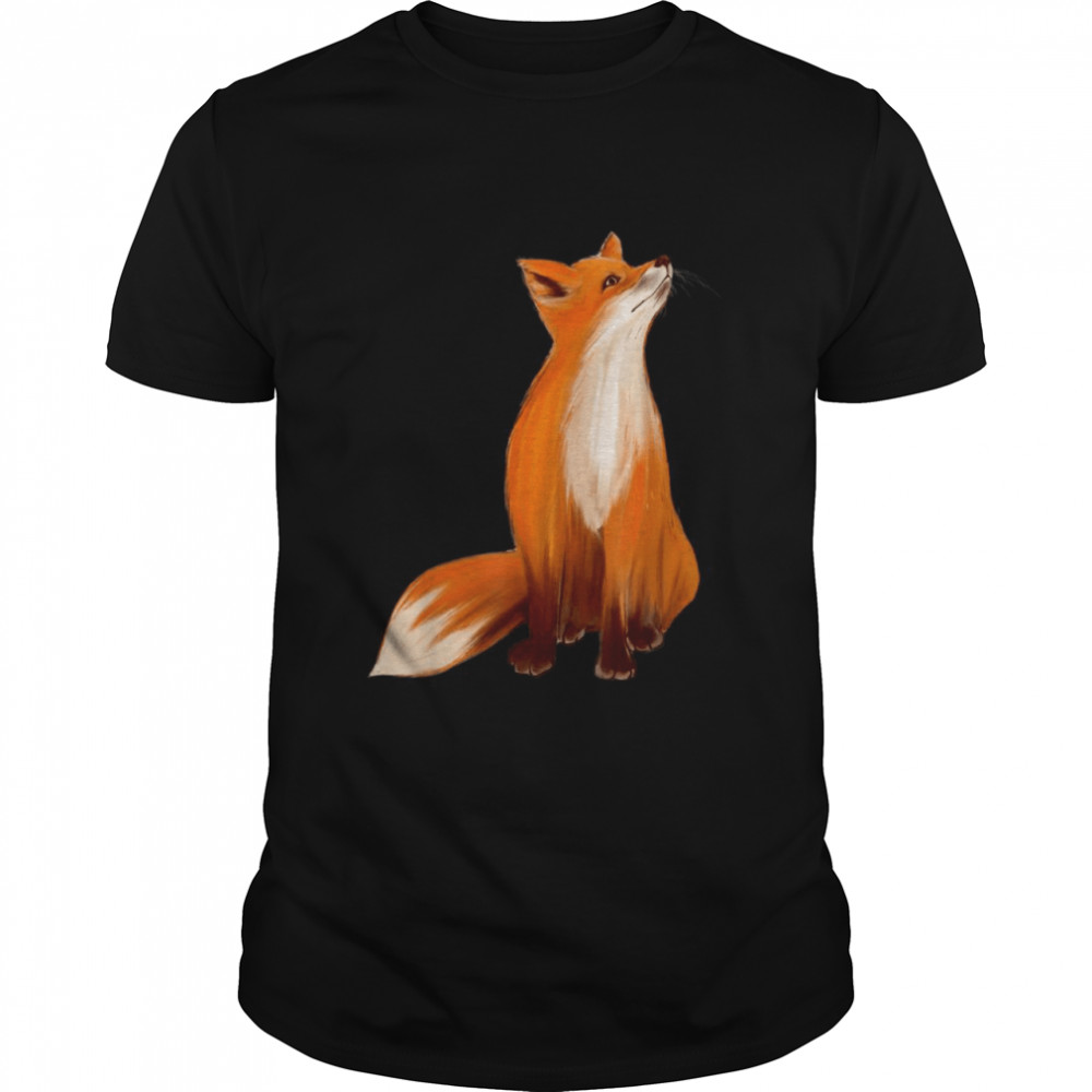 Watercolor Fox Wildlife Zookeeper Fox Shirt