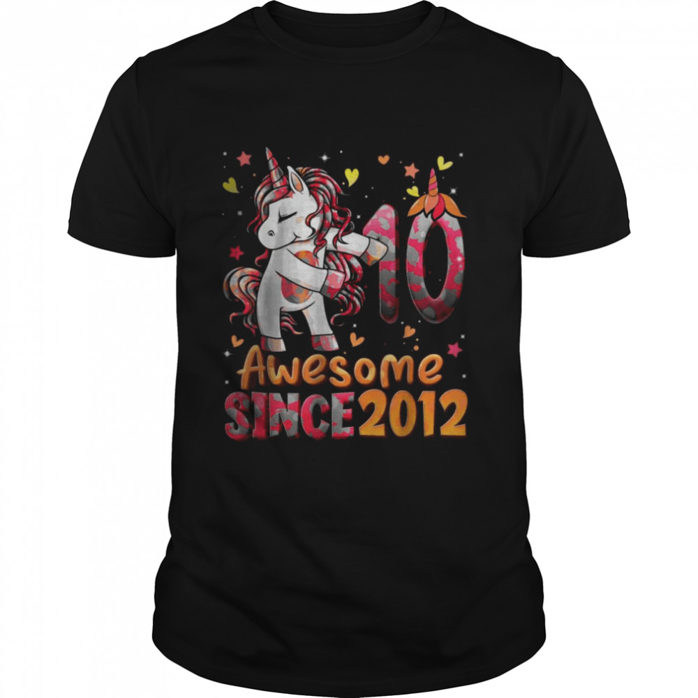 10 Years Old Unicorn Flossing 10th Birthday Girl Unicorn T-Shirt
