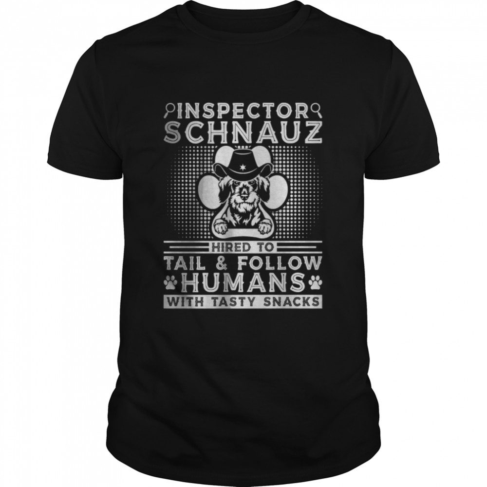Dog Walker Inspector Sheriff Dog Trainer Miniature Schnauzer T-Shirt