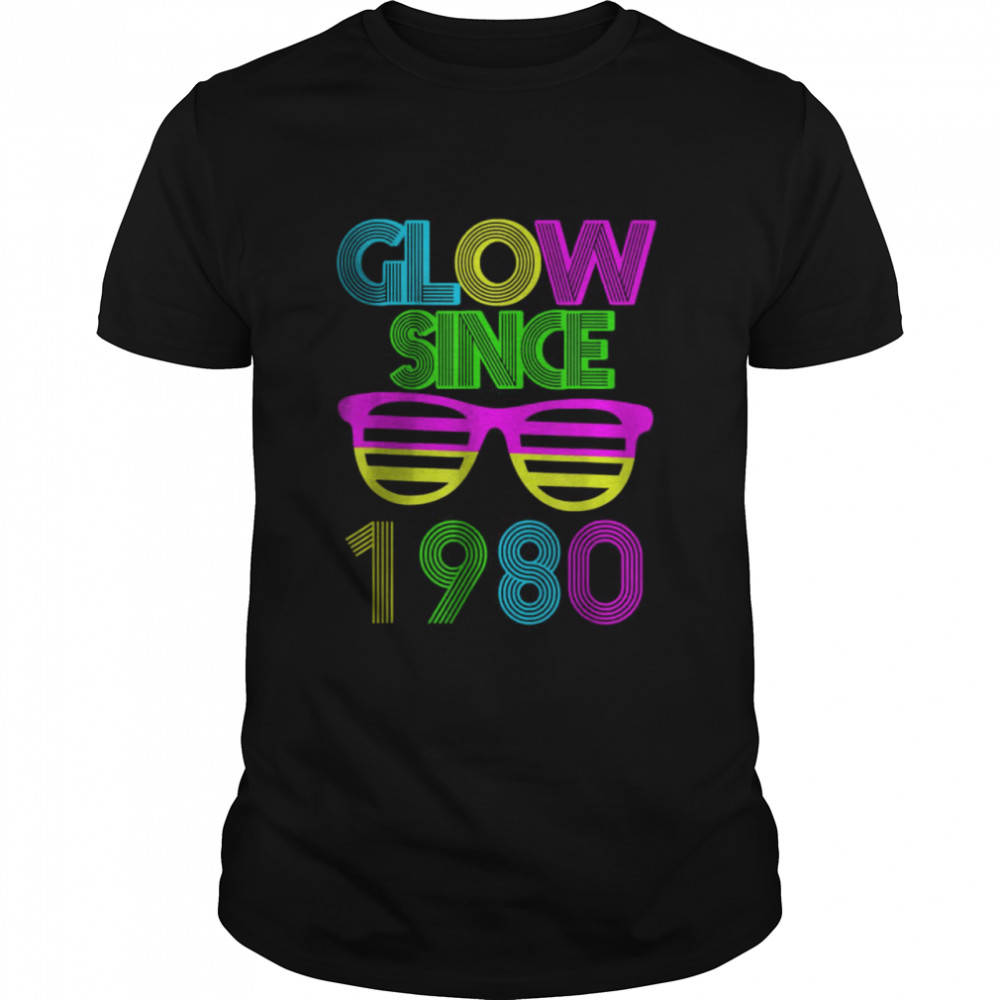 Glow Since 1980 Vintage Sunglasses Retro 80’s T-Shirt