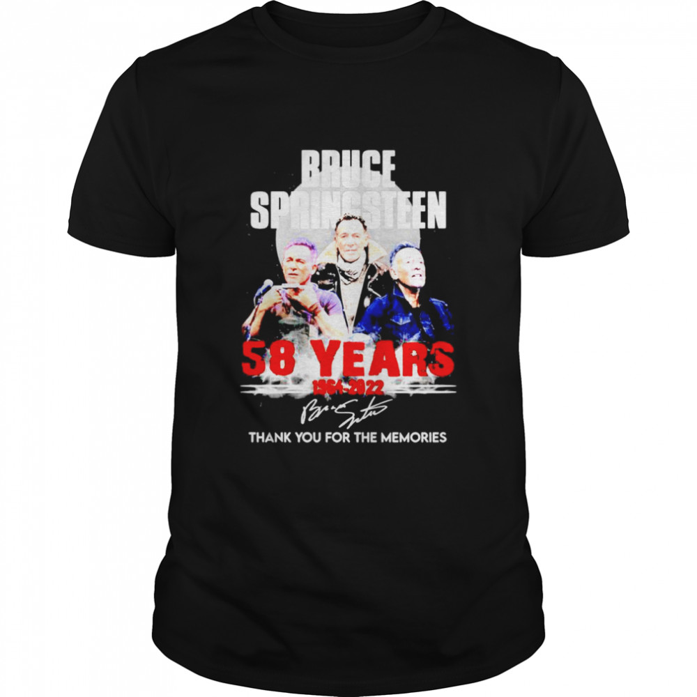 Bruce Springsteen 58 years 1964 2022 signature thank you for the memories shirt Classic Men's T-shirt