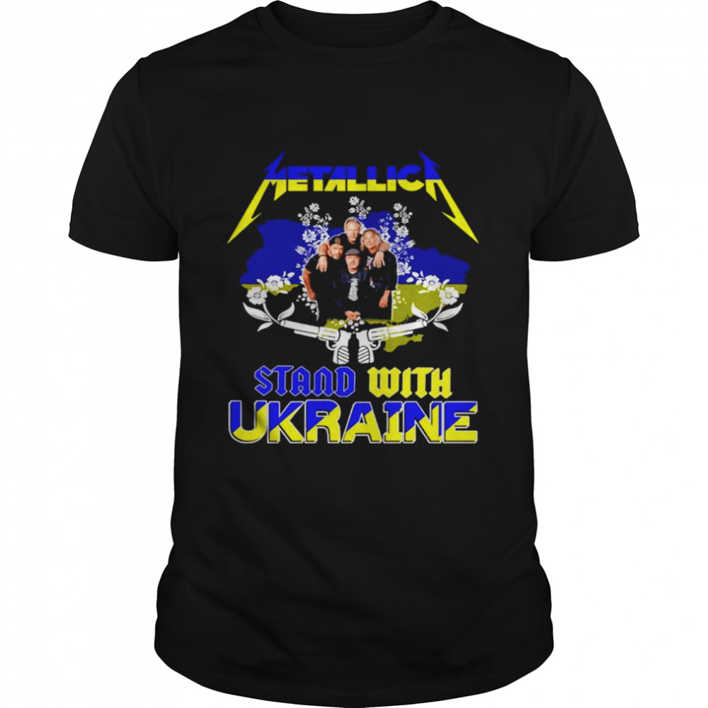 Metallica Rock Band Stand With Ukraine Shirt
