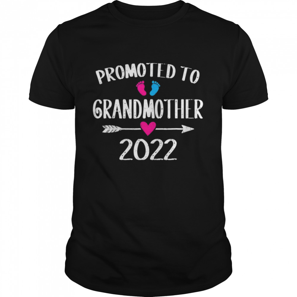 Promoted To Grandmother Gender Reveal Family Shirt