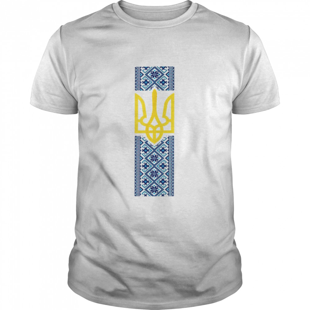 Ukrainian Emblem Ukrainian Flag National Knitting Pattern Shirt