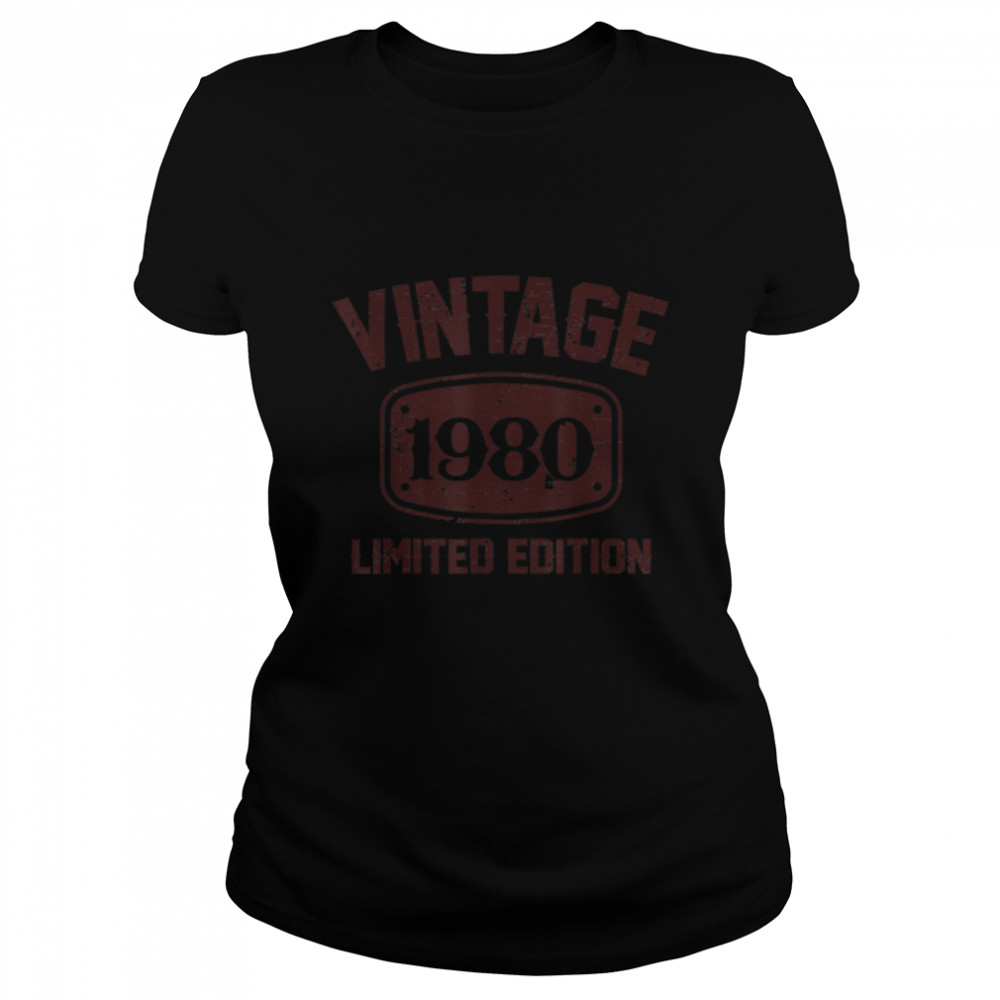 42 Years Old Vintage 1980 Limited Edition 42nd Birthday T- B09VYXDGLD Classic Women's T-shirt