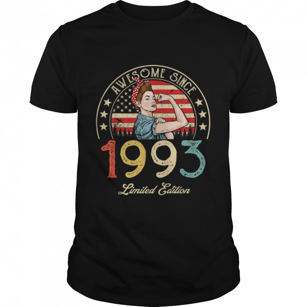 Awesome Since 1993 Vintage 1993 29Th Birthday 29 Years Old T-Shirt B09Vyw8Gg9