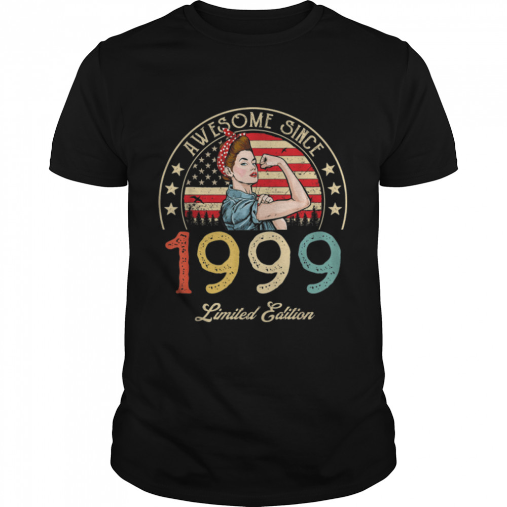 Awesome Since 1999 Vintage 1999 23Rd Birthday 23 Years Old T-Shirt B09Vyv71Wv