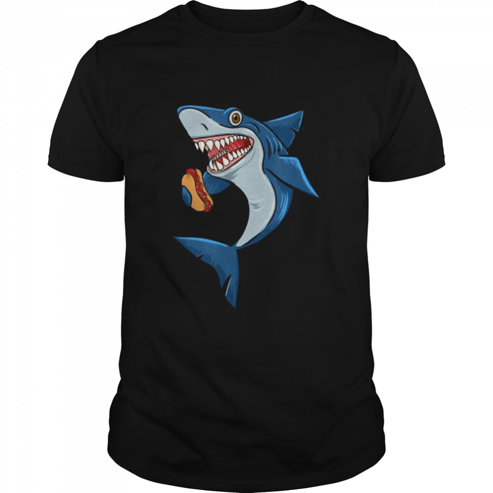 Hotdog Sharks Love Animals Outfit Shirt