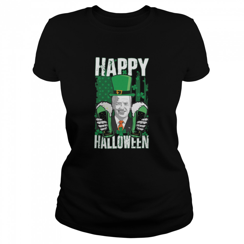 Irish Leprechaun Biden Happy Halloween Classic Women's T-shirt